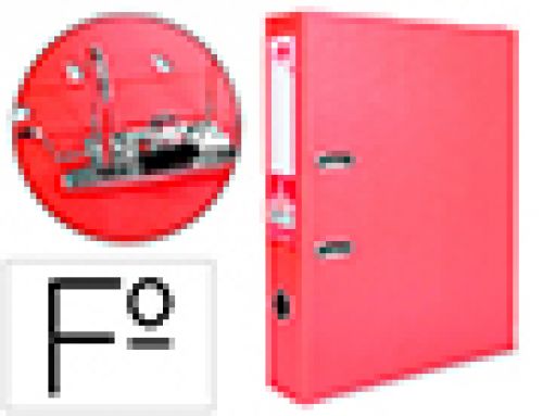 Pasta de arquivo de alavanca liderpapel documenta pvc folio lombada 75 mm vermelho , Liderpapel , 21149 , 8423473211490